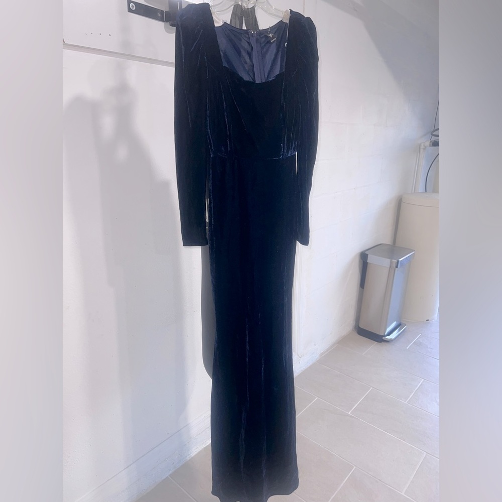 Velvet navy dress